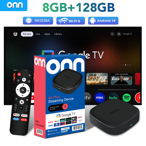 Onn box android - 13, tv
