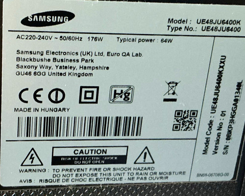 Samsung ue48ju6400k 48in led - samsung,