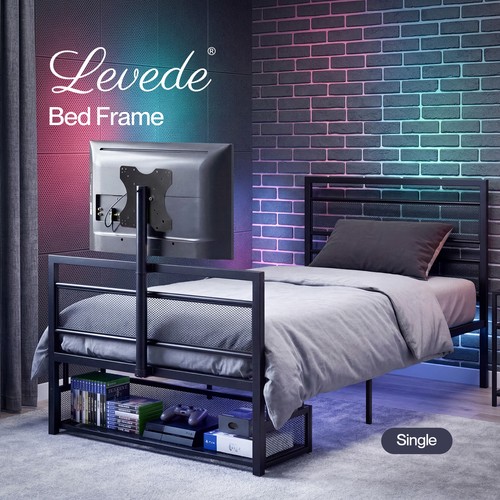 Levede single bed frame gaming - single,